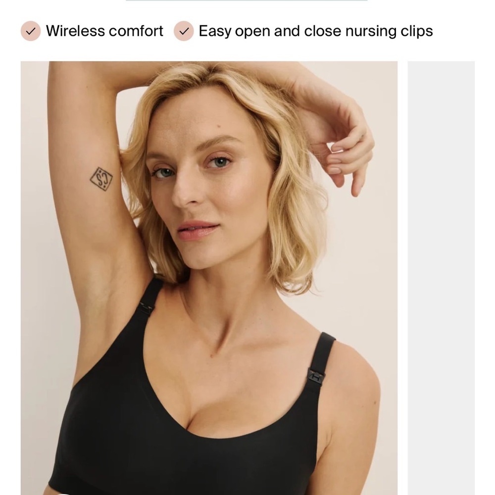 Wireless Black Nursing Bra